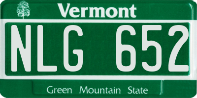 VT license plate NLG652