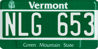 VT license plate NLG653