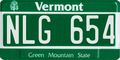 VT license plate NLG654