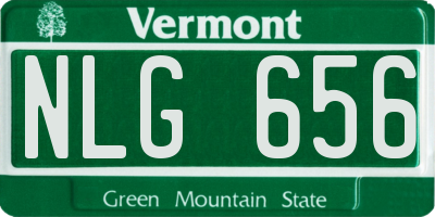VT license plate NLG656