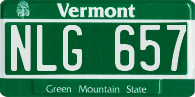 VT license plate NLG657