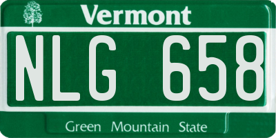 VT license plate NLG658