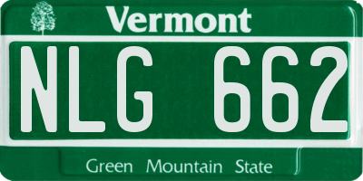 VT license plate NLG662