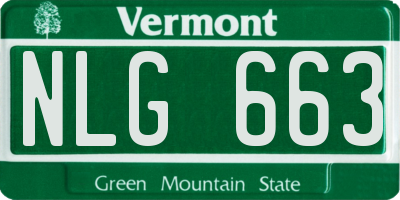 VT license plate NLG663