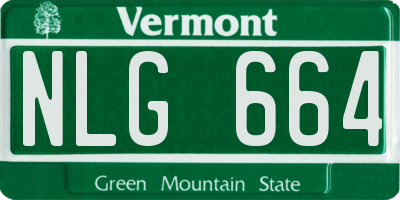 VT license plate NLG664