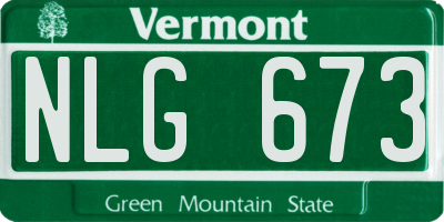 VT license plate NLG673