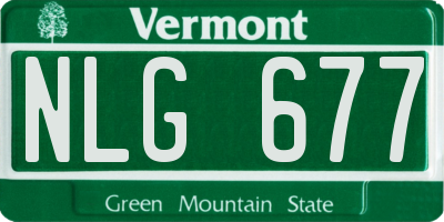 VT license plate NLG677