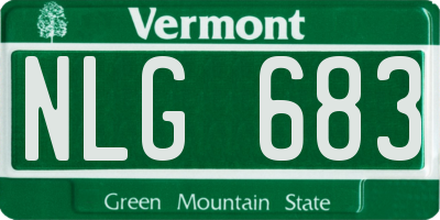 VT license plate NLG683