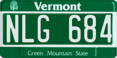 VT license plate NLG684