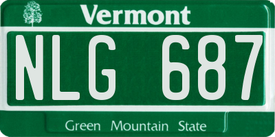 VT license plate NLG687