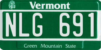 VT license plate NLG691