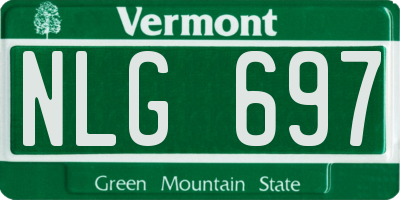 VT license plate NLG697
