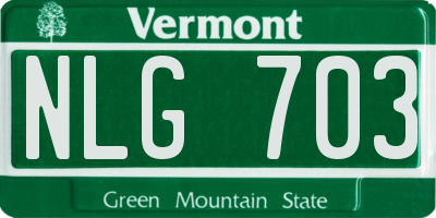 VT license plate NLG703