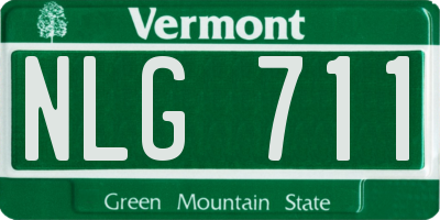 VT license plate NLG711