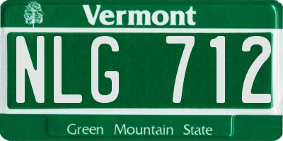 VT license plate NLG712