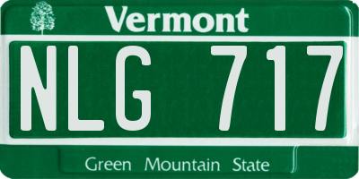 VT license plate NLG717