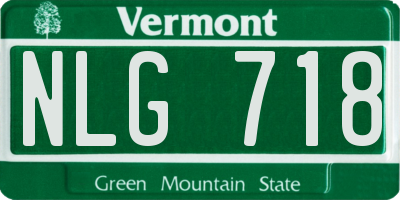 VT license plate NLG718