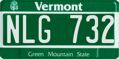 VT license plate NLG732
