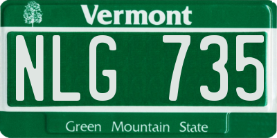 VT license plate NLG735