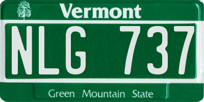 VT license plate NLG737