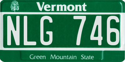 VT license plate NLG746
