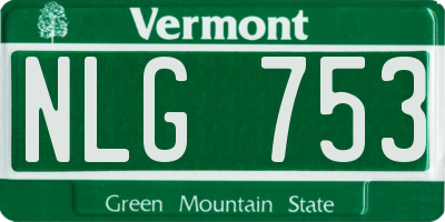VT license plate NLG753