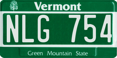 VT license plate NLG754