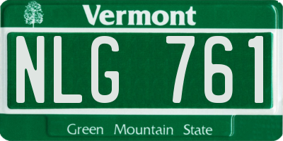 VT license plate NLG761