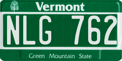 VT license plate NLG762