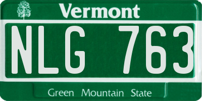 VT license plate NLG763