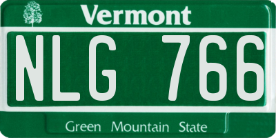 VT license plate NLG766
