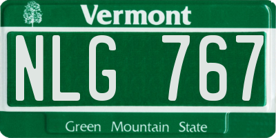 VT license plate NLG767