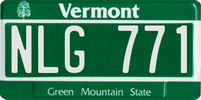 VT license plate NLG771