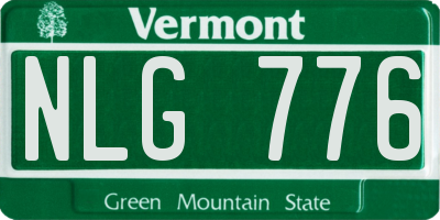 VT license plate NLG776