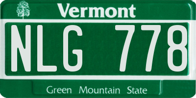 VT license plate NLG778