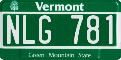 VT license plate NLG781