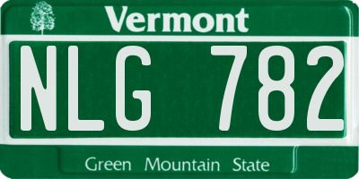 VT license plate NLG782