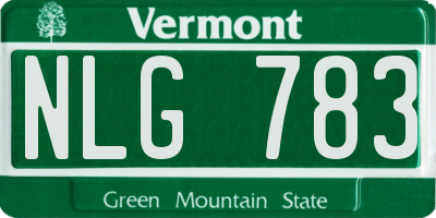 VT license plate NLG783