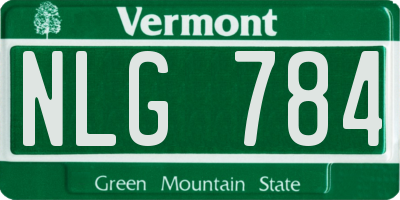 VT license plate NLG784