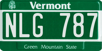 VT license plate NLG787