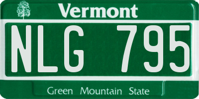 VT license plate NLG795