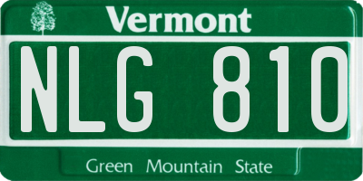 VT license plate NLG810