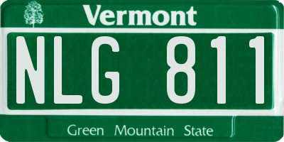 VT license plate NLG811
