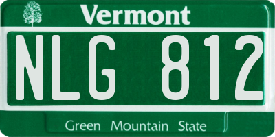 VT license plate NLG812