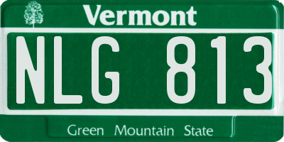 VT license plate NLG813