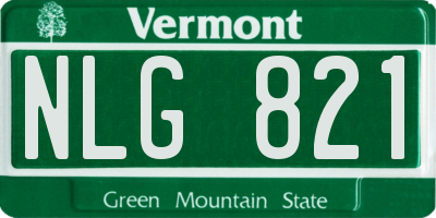 VT license plate NLG821