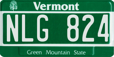 VT license plate NLG824
