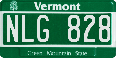 VT license plate NLG828