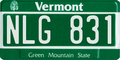 VT license plate NLG831