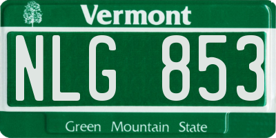 VT license plate NLG853